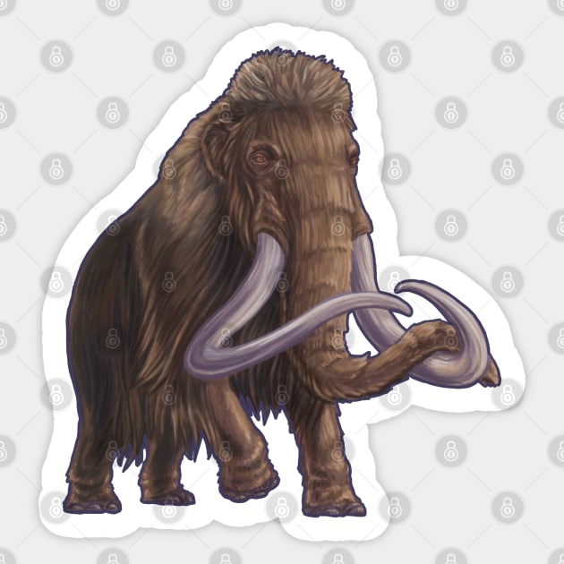 Mammuthus primigenius (Woolly Mammoth) Sticker by CoffeeBlack